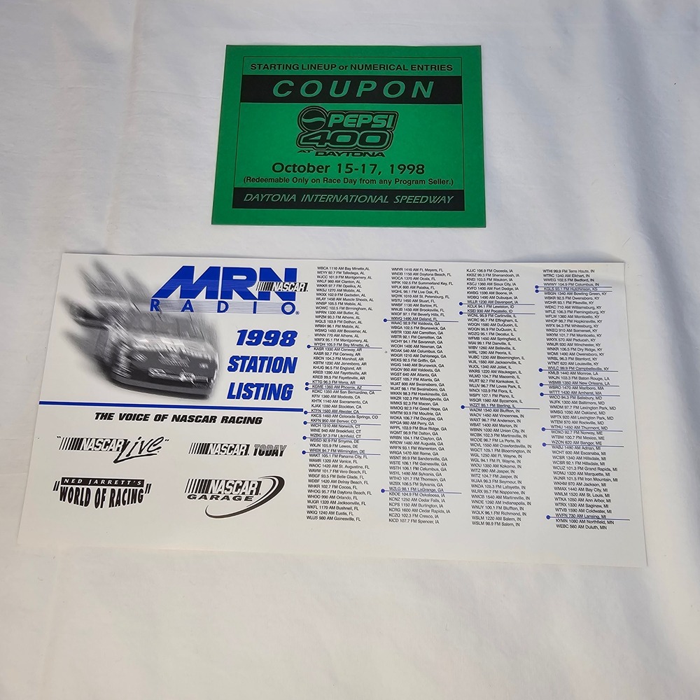 Vintage 1998 Pepsi 400 Daytona Inaugural Night Race NASCAR 50th‎ Anniversary Set - Picture 9 of 16
